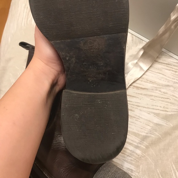 Boots Brown leather with silver chain - Picture 4 of 7